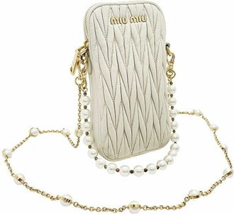 Miu Miu Ivory Leather Phone Wallet (Pre-Owned)
