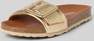Verbenas Slipper mit Zierschnalle Modell Reiko in Gold, Gr&ouml;&szlig;e 39