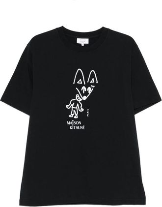 Maison Kitsun&eacute; Party-fox Print T-shirt