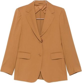 Max Mara Mstassenzi Single-breasted Jacket - female - Max Mara Studio - Blazers - Brown - XS - Jackets