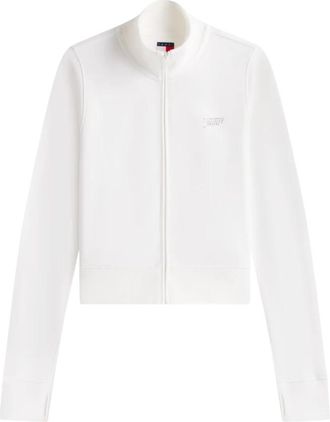 Tommy Jeans Sweaters Wit - Dames - Vesten met rits - Wit - M - Hoodies & sweatvesten