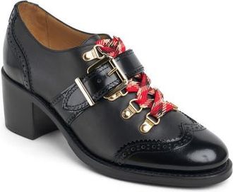 The Office of Angela Scott Mrs. Logan Wingtip Oxford Pump in Black at Nordstrom, Size 6.5Us