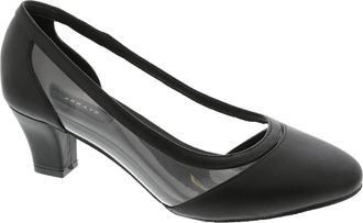 Array Womens Eve Lucite Trim Low Heel Dress Pump, Black-clear, 4.5 UK