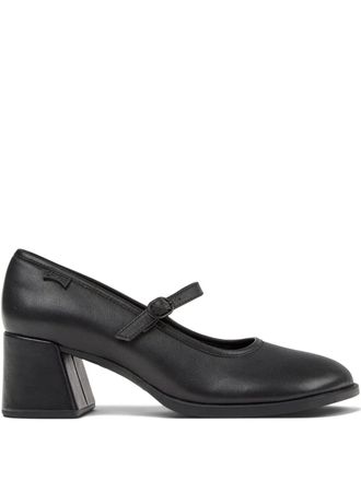 Camper leather block-heel Mary Jane shoes - women - Smooth Leather/Recycled Polyester/Cork - 40 - Black