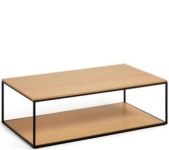 K Home Design Couchtisch Xoanny 110 x 60 cm, Eiche Natur/Schwarz