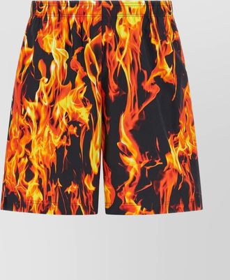 VETEMENTS flames all-over print shorts with back pocket