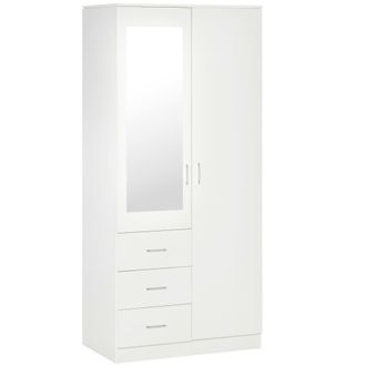 HOMCOM Armario 80x50x180 cm blanco