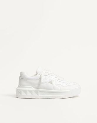 Valentino Garavani One Stud Xl Nappa Leather Low-Top Sneaker Man WHITE 39.5