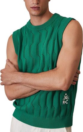 Reiss Santo Pointelle Knitted Top