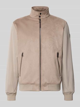 Joop Jacke mit Stehkragen und Rei&szlig;verschlusstaschen Modell Clunie in Beige, Gr&ouml;&szlig;e 46
