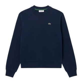 Lacoste Relaxed Fit Fleece Crewneck Sweatshirt - Dames - Sweatshirts - Blauw - S - Katoen - Hoodies & sweatvesten