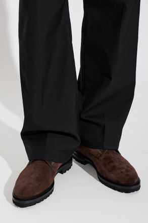 Kiton Suede Ankle Boots, Mens, Brown