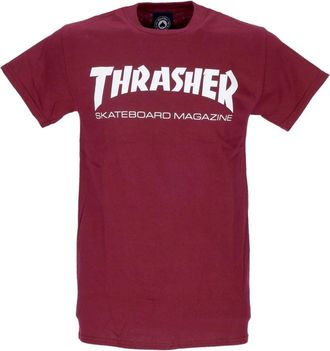 Thrasher Skatemag Tee Heren T-shirt Maroon/Wit - Heren - T-shirts - Bruin - M - Katoen - Tops