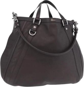 Gucci Pre-owned Tote Bag - Dames - Vintage Shopper - Bruin - ONE Size - Leer - Vintage
