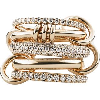 Spinelli Kilcollin Pav&eacute; Diamond Linked Ring in 18K Gold/micro Pave Dia at Nordstrom, Size 7.5