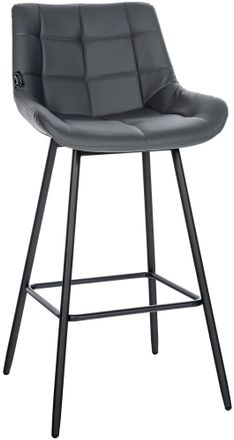 Clp Clp - Taburete De Bar Weston Gris Simil Cuero