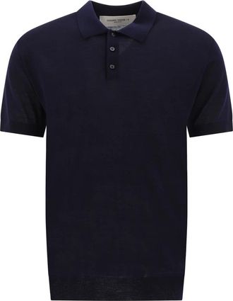 Golden Goose Merino Wool Polo Shirt - Heren - Polos - Zwart - S - Wol - Tops