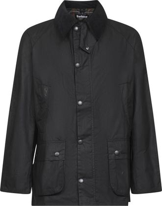Barbour Zwarte gewaxte katoenen jas met tartan voering - Heren - Zomerjassen - Zwart - L - Katoen - Jassen