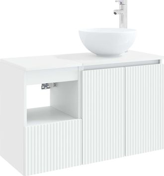 vidaXL Juego De Muebles De Ba&ntilde;o 2 Uds. Blanco Madera De Ingenier&iacute;a Vidaxl