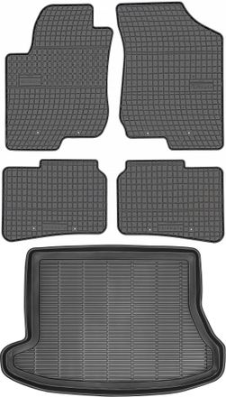 OEM Hyundai I30 I Cw De 2007-2012 Set - Alfombrillas De Goma Para Coche + Alfombrilla Para Maletero