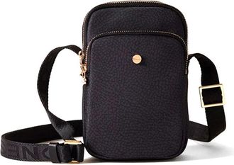 Borbonese Classica Telefoontas - Dames - Schoudertassen - Zwart - ONE Size - Leer - Tassen