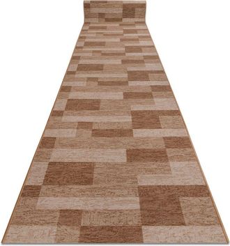 RugsX Alfombra De Pasillo Con Refuerzo De Goma Icona Beige 80cm Beige 80x990 Cm