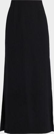 Lafayette 148 New York Side-Slit Wool Maxi Skirt