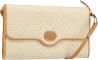 Gucci Pre-owned Cross Body Bags, female, Beige, Size: ONE SIZE Pre-owned Vintage Small GG Shoulder Bag