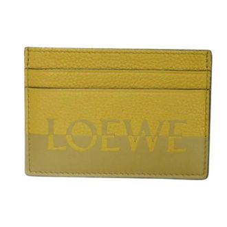 Loewe Pre-owned Wallets, female, Yellow, Size: ONE SIZE Pre-owned Signature Plain Calfskin Card Holder