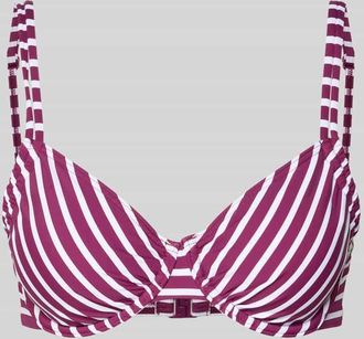 Venice Beach Bikini-Oberteil im Allover-Look Modell Tadu in Bordeaux, Gr&ouml;&szlig;e 38B