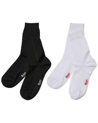 Stems Stems Classic Silky Rib Crew Socks - 2 Pack