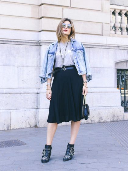 Descubre como combinar una falda plisada