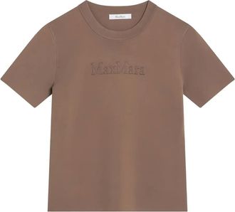 Max Mara logo-embellished T-shirt - Brown