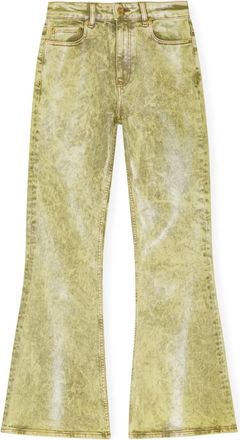 Ganni Jeans con effetto schiarito - Verde