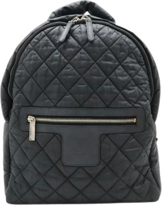 Chanel Pre-owned Nylon Rugzak - unisex - Vintage Rugzakken - Zwart - ONE Size - Nylon - Vintage