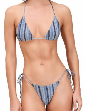Devon Windsor Coco Triangle Bikini Top In Atlantic
