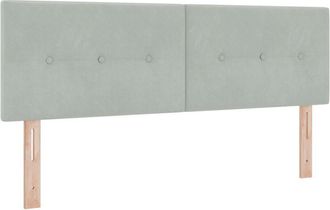 vidaXL Cabecero Montaje En La Pared Gris Claro 144 Cm Terciopelo Vidaxl