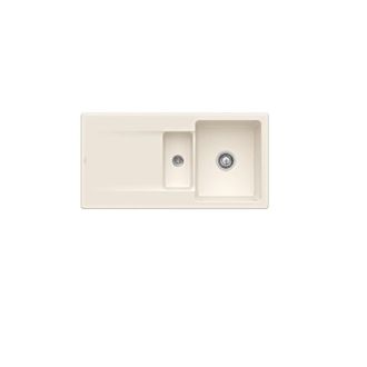 Villeroy & Boch Villeroy&boch - Fregadero 1 1/2 Senos Villeroy Et Boch Siluet 60 R Crema Ceramicplus Con Desag&uuml;e Autom&aacute;tico