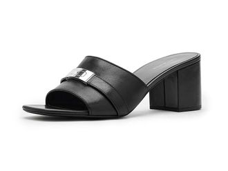Tory Burch Leelee Heeled Mules Womens Sandals Perfect Black : 10.5 M, Leather