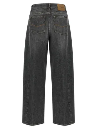 PESERICO High-Waist Balloon-Fit Cotton Jeans
