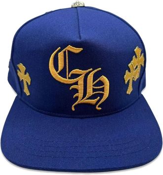 Chrome Hearts Cross Patch baseball cap - Blu