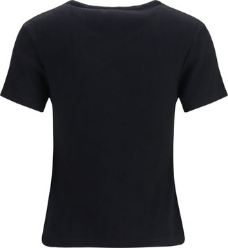 Off-white Womens Off Stamp T-Shirt Black-White Cotton; Elastane T-Shirts And Polos