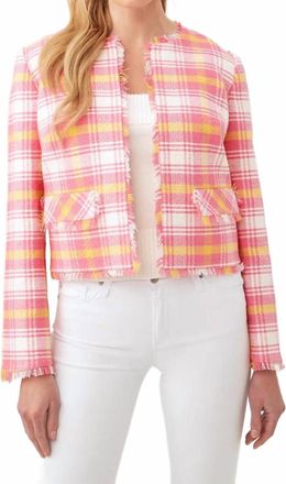 Trina Turk Rocco Blazer In Paradise Plaid
