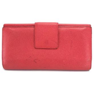 Bulgari Pre-owned Vintage Portemonnee - Dames - Vintage Accessoires - Rood - ONE Size - Leer - Vintage