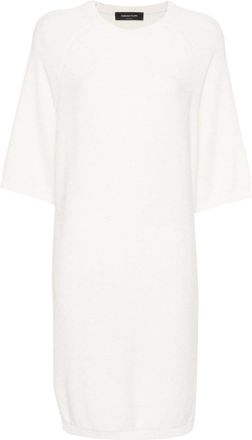 Fabiana Filippi sequinned sweater dress - women - Cotton/Linen/Flax/Polyester - L - White