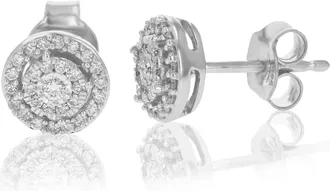 Vir Jewels 1/4 cttw Lab Grown Diamond Composite Earrings in Sterling Silver With Push Backs For Women
