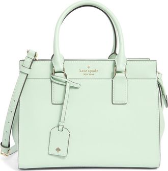 Kate Spade New York cameron medium leather satchel in Pistachio Ice at Nordstrom Rack