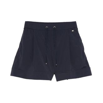 Herno Short Shorts, female, Blue, Size: M Drawstring Waistband Shorts