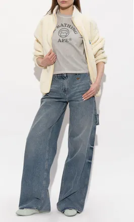 A Bathing Ape T-shirt With Logo, Womens, Grey