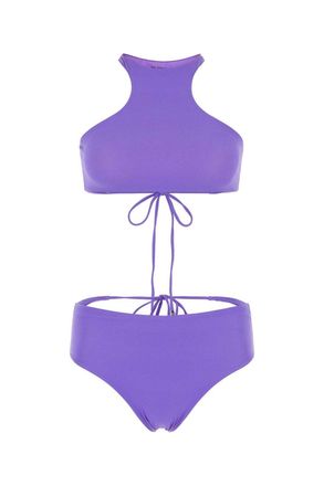 The Attico Violet Two-piece Bikini Set
